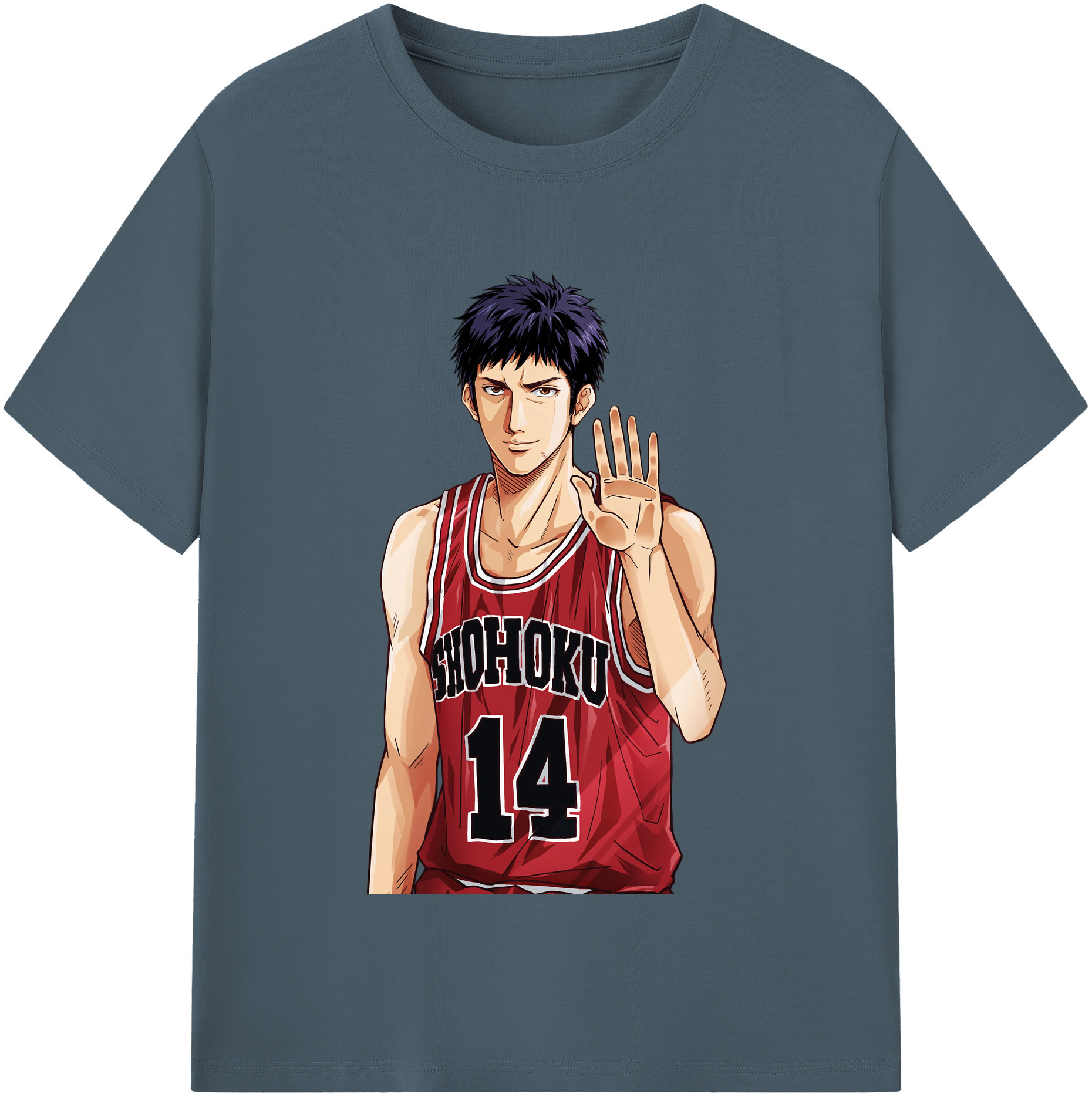 SLAM DUNK／スラムダンク 綿100％半袖Tシャツ（フロントプリント）